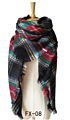 Women's Fall Scarf Classic Tassel Plaid Scarf Warm Soft Chunky Large Blanket Wrap Shawl Scarves