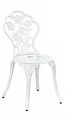 Die Cast Aluminum Table Chair Group in Brown/White 6-Colors Available Outdoor Balcony Furniture Rose Flower Design