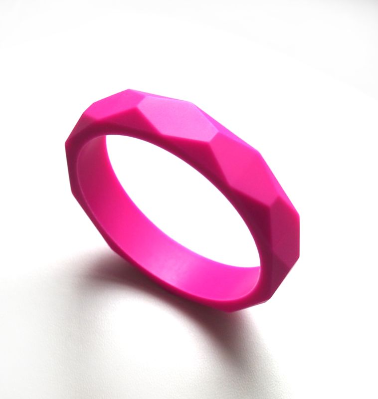 round Silicone Bangle,Silicone Bracelet Rubber, Baby Silicone Teething Bracelet