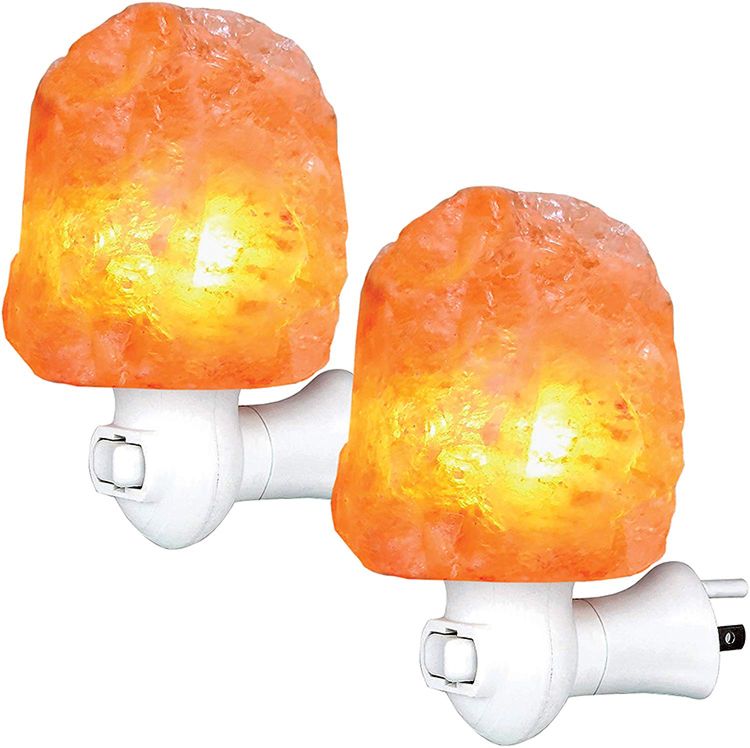 Yjn5461 Natural round Rock Himalayan Crystal Salt Lamp Night Light