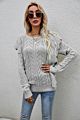 Autumn Women's Sweater Pullover Hollow Out Knitted Shirt