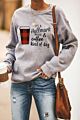 Design Womenes Christmas Car Letters Print Pullover Sweatshirt