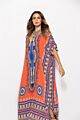 Spring and Women's Casual Dress Large Size Printing Casual Dress Robe Beach Skirt Women's Sun Skirt
