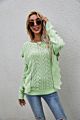 Autumn Women's Sweater Pullover Hollow Out Knitted Shirt