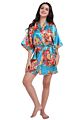 Colorful Female Printed Floral Kimono Dress Gown Chinese Style Silk Satin Robe Nightgown Flower S M L Xl Xxl