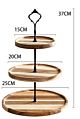 2 Tier Tray Wooden Acacia Wood Wedding Birthday Dessert Table Decoration Wooden Cake Tray Dessert Tray