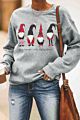 Design Womenes Christmas Car Letters Print Pullover Sweatshirt