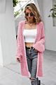 Street Ladies Loose Sweaters Solid Color Women Long Knitted Cardigan