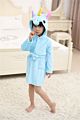 Children Star Unicorn Cartoon Animal Flannel Pajamas Fall Hooded Baby Kids Girls Bathrobe