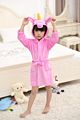 Children Star Unicorn Cartoon Animal Flannel Pajamas Fall Hooded Baby Kids Girls Bathrobe
