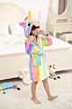 Children Star Unicorn Cartoon Animal Flannel Pajamas Fall Hooded Baby Kids Girls Bathrobe