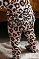 Sell Zip Ruffled Leopard Print Soft Viscose Spandex Baby Bodysuit Romper