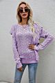 Autumn Women's Sweater Pullover Hollow Out Knitted Shirt