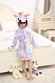 Children Star Unicorn Cartoon Animal Flannel Pajamas Fall Hooded Baby Kids Girls Bathrobe