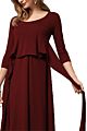 Maternity Nursing Moms Pregnancy Clothes Maternity Tops Women's Pregnancy Long Sleeve Dress Maternity Solid Color Shir