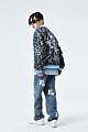 Mens Motorbike Style Embroidery Leopard Print Flannel Varsity Bape Couple Sherpa Bomber Jacket