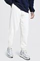 Mgoo White Men's Joggers Dtg Print Sweat Pants Heavyweight Fleece Loose Fit Trousers