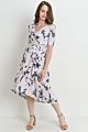 Pregnant Dress Womens Short Sleeve Floral Wrap Dress Maternity Loose V-Neck Ladies Nursing Dress