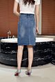 Wholesales Ladies Denim Jeans Skirt Knee Length Long Women Skirt and Top Set Short Jean Skirts for Ladies