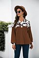 Blouse Women Tops Long Sleeves Polyester Loose Ladies Leopard Shirt Patchwork 646544