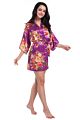 Colorful Female Printed Floral Kimono Dress Gown Chinese Style Silk Satin Robe Nightgown Flower S M L Xl Xxl