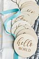 En 71 Baby Monthly Milestone Wooden Engraved Photo Props Discs Cards Baby Boy Girl Baby Shower Newborn Gifts Kids Age Pictures