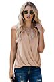 Ladies Ruffle Sleeveless Tops Women Candy Color Casual with Ruffles