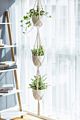 Macrame Plant Hangers Cotton Plant Baskets Hanging Indoor Plant Hanger with Hook