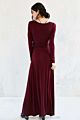 Woman Maxi Dress Wrap Dress with Self Fabric Waist Tie