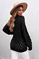 Women's V Neck Pullover Sweater Long Sleeve Hollow Out Lightweight Knit Sweaters