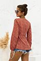 Female 2021Streewear Oversized Xl Tops Blusa V Neck Long Lantern Sleeve Blouse Casual Women Printing Loose Elegant Shirts