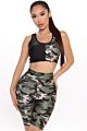 Leopard Print Biker Suit Slim-Fit Tank Top Two Piece Short Sets Women
