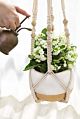 Macrame Plant Hanger Beaded Balcony Wall Decorations Indoor Macrame Plant Hanger Decor Plant Hanger