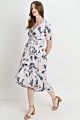Pregnant Dress Womens Short Sleeve Floral Wrap Dress Maternity Loose V-Neck Ladies Nursing Dress