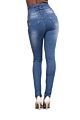 Button Fly Super Stretch Slim-Fit High Waisted Elastic Waist Pencil Pants Skinny Casual Women Demin Jeans