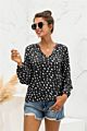 Female 2021Streewear Oversized Xl Tops Blusa V Neck Long Lantern Sleeve Blouse Casual Women Printing Loose Elegant Shirts