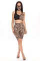 Leopard Print Biker Suit Slim-Fit Tank Top Two Piece Short Sets Women