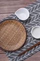 Pattern Design A5 Melamine Rattan Plate Chargers Bamboo Melamine Plates