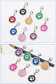 Personalized Paw Print round Pet Cat Dog Tag Pet Footprint Pendant Pawstrip Paw Name Tags