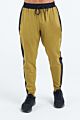 White Waist Band and Side Block Men Zipper Black Joggers Slim Fit Tight Shape Long Pants with Zip Pockets