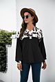 Blouse Women Tops Long Sleeves Polyester Loose Ladies Leopard Shirt Patchwork 646544