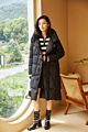 Cream Color Retail Stock a Lot Womens Quilted Long White Duck down Puffer Jacket