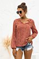 Female 2021Streewear Oversized Xl Tops Blusa V Neck Long Lantern Sleeve Blouse Casual Women Printing Loose Elegant Shirts