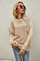 Autumn Women's Sweater Pullover Hollow Out Knitted Shirt