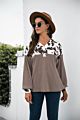 Blouse Women Tops Long Sleeves Polyester Loose Ladies Leopard Shirt Patchwork 646544