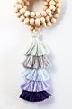 Style Multiple Necklace Layer Tassel Pendant Wood Necklace