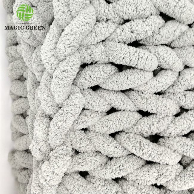 0.1S 2-2.5Cm 100% Polyester Chunky Jumbo Micro Chenille Hand Knitting Hat Cushion Rug Plaid Throw Blanket