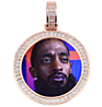 Memory Photo Frame Medallions Necklace&Pendant in Silver with Tennis Chain Hip Hop Jewelry Personalized Cubic Zircon Gift