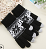 Youki Magic Gloves Touch Screen Women Men Warm Stretch Knitted Wool Mittens Snowflake Pattern Acrylic Gloves