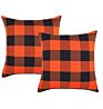 Black and White Farmhouse Decorative Square Checkers Throw Pillow Covers 18X18 Inches Buffalo Check Plaid Cushion Cover